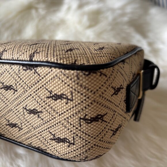Saint Laurent Canvas Monogram All Over Camera Bag - Picture 2 of 11